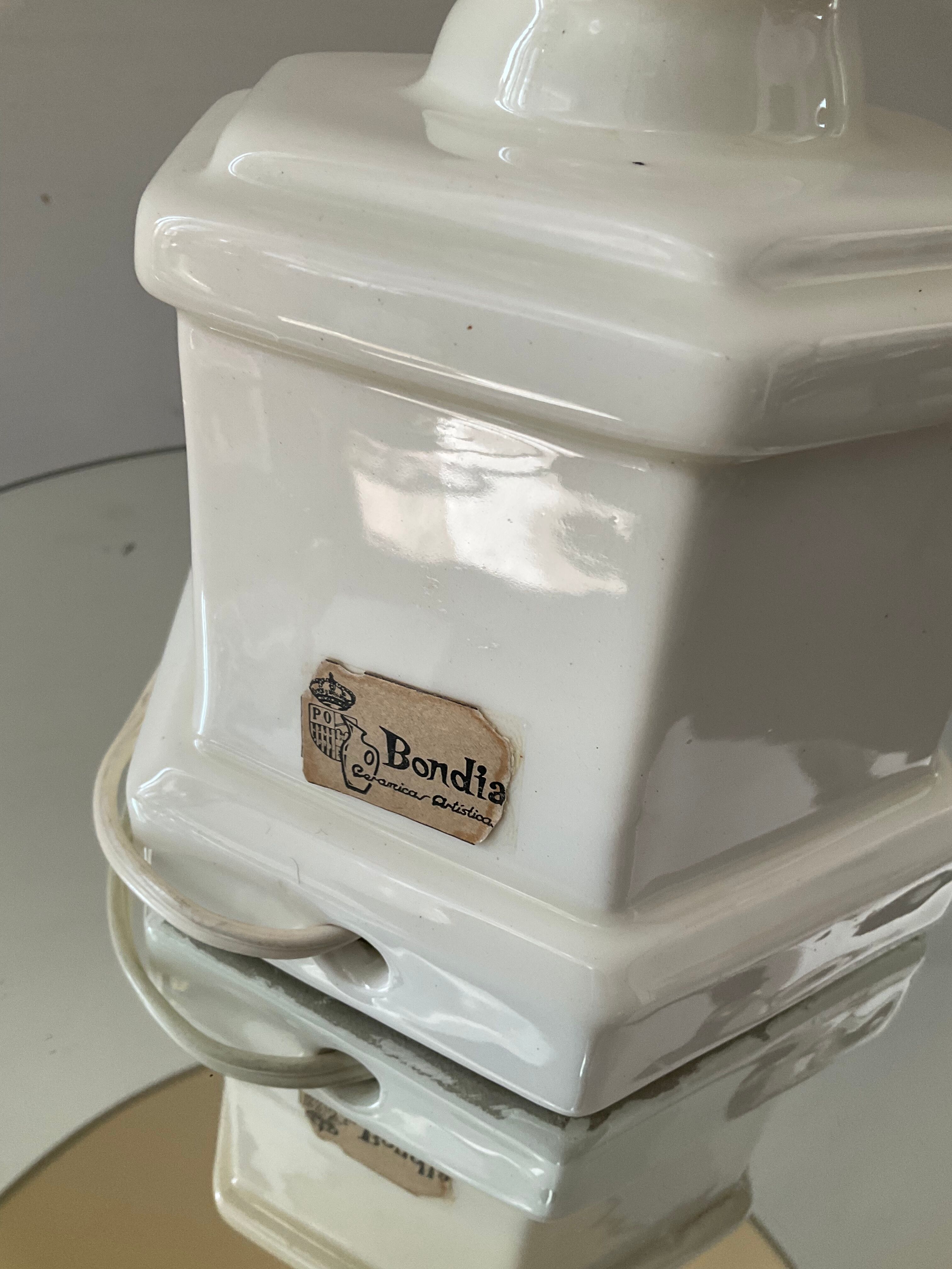 Vintage ceramic cob lamp 70s