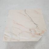 Set of 2 italian marble side tables, 1980's