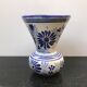 Vase quimper ceramics white vintage blue decor