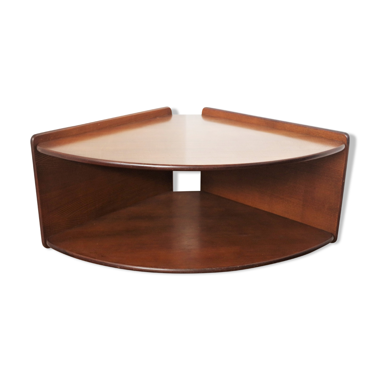 Corner coffee table 70s feet brass