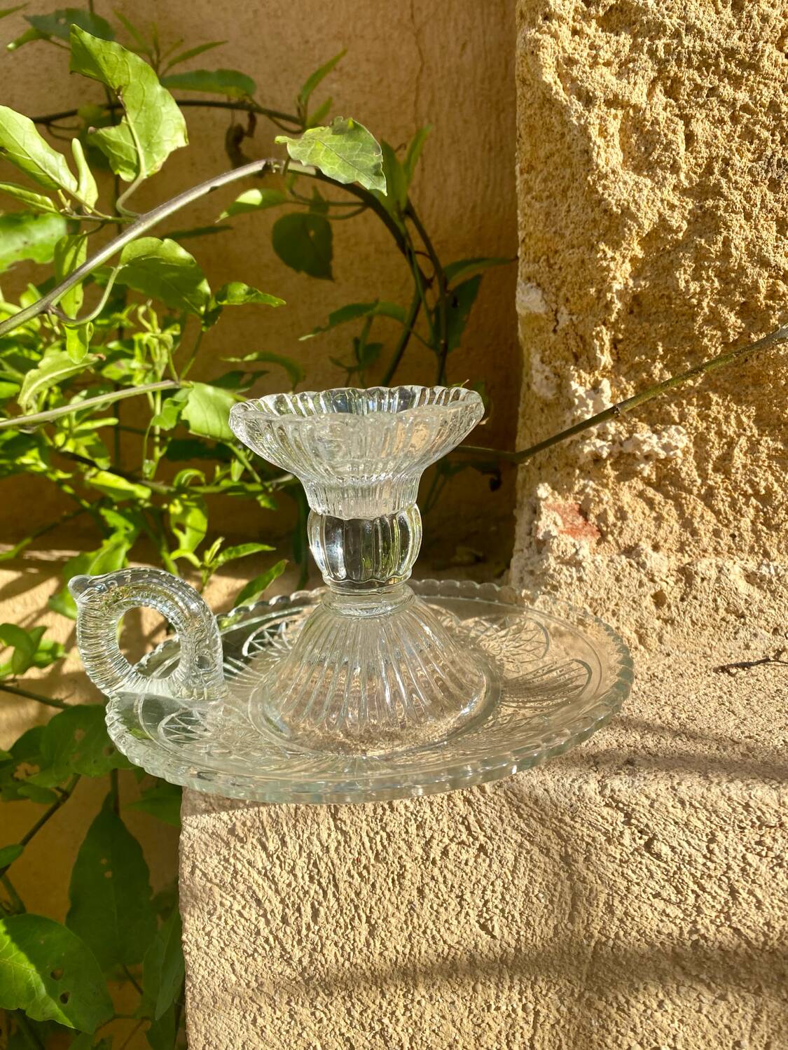 Glass hand candle holders