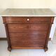 Marble and pitchpin chest of drawers