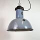 Industrial Grey Enamel Bauhaus Pendant Lamp, 1930s