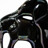 Charles lemanceau, saint-clément earthenware factory - elephant and baby elephant