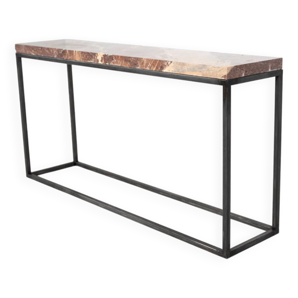 Console en marbre et métal