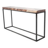 Mid-Century Modern Marble and Iron Console