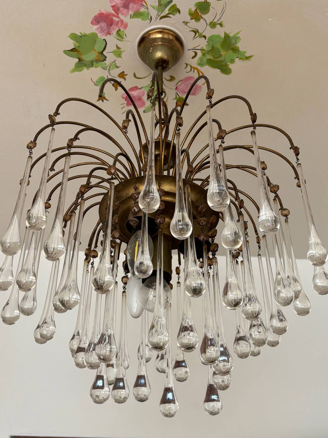 Lustres gouttes en verre de Murano