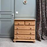 Renovated English pine chest of drawers