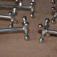 12 silver metal knife holders