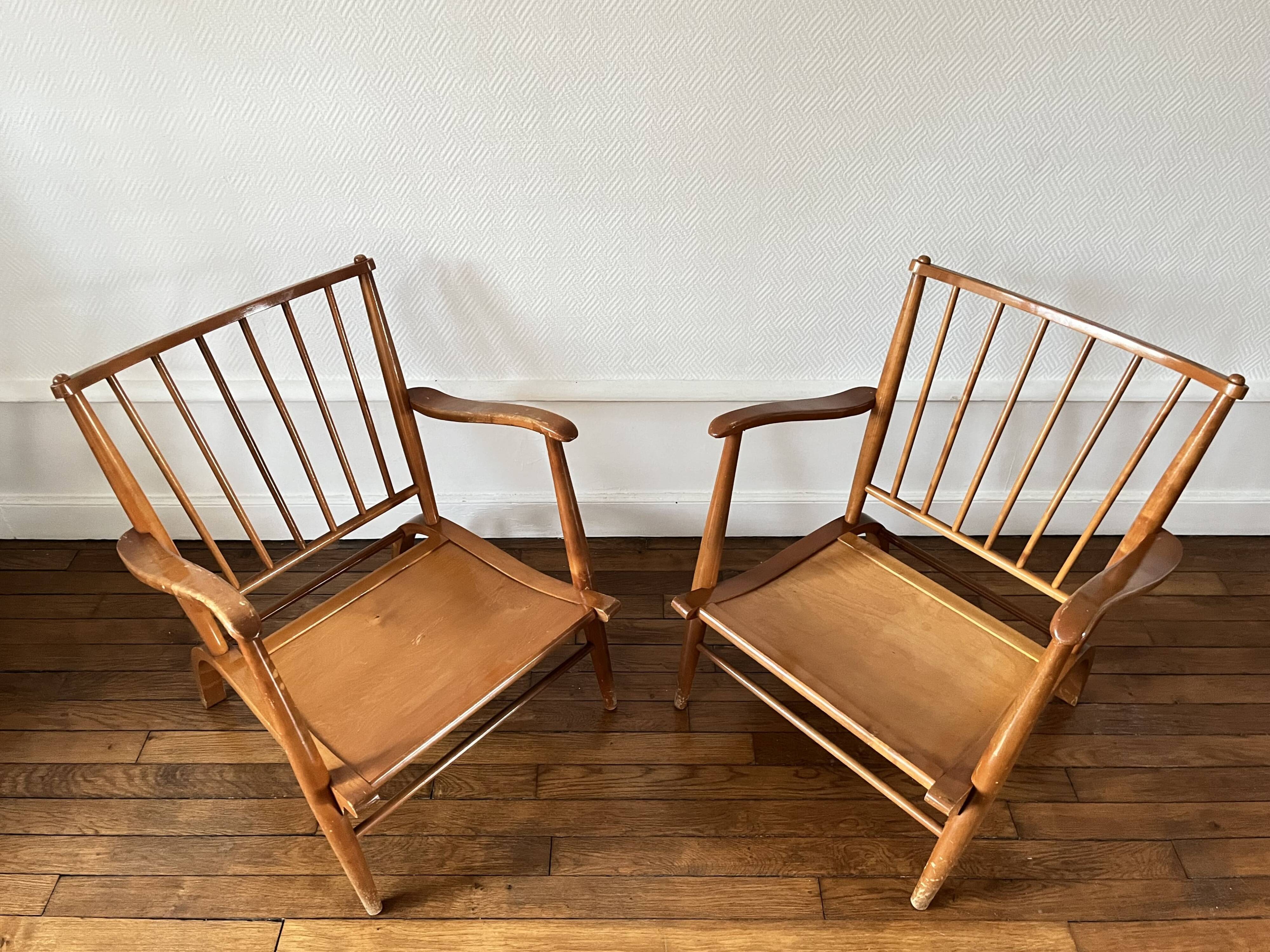 2 vintage Scandinavian armchairs from Ster Gelderland