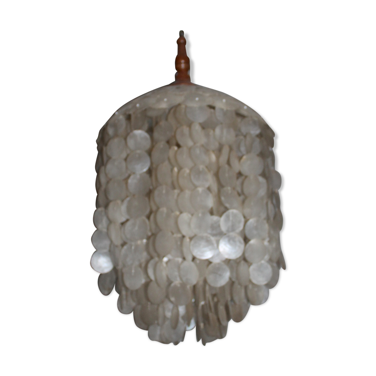 Large chandelier of the 60s/70s mother-of-pearl stamps