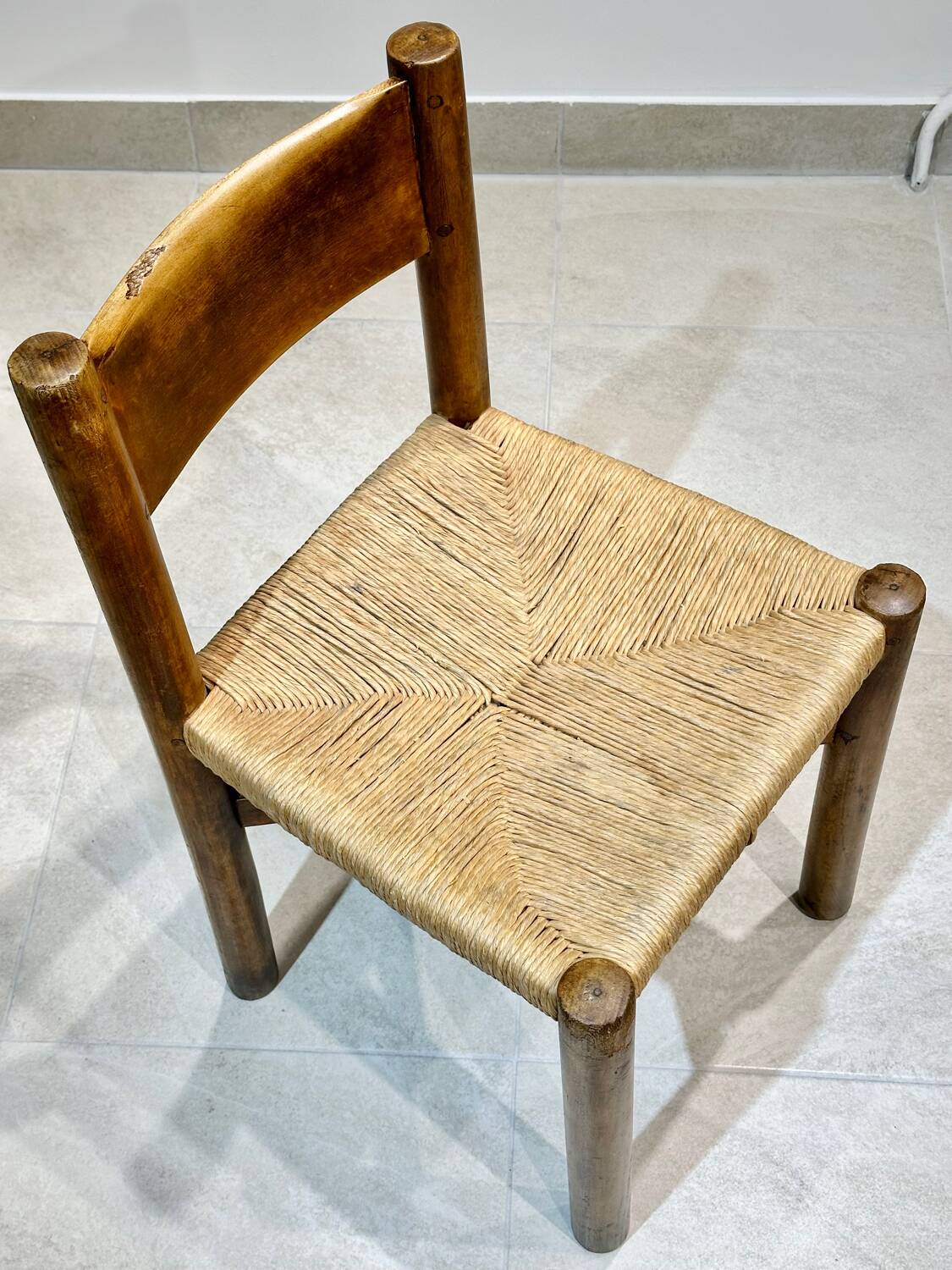 Set of 2 Charlotte Perriand Meribel chairs, in ash, circa 1950, original edition