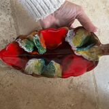 Vallauris empty pocket in ceramic leaf shape