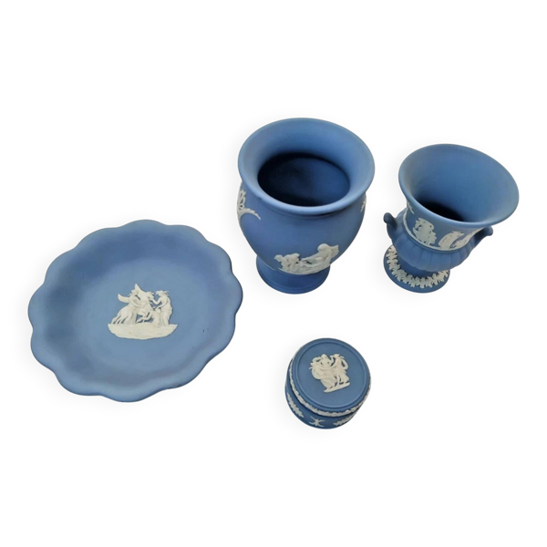 Collection - Ensemble 4 pièces De Décoration  En Jaspe Wedgwood