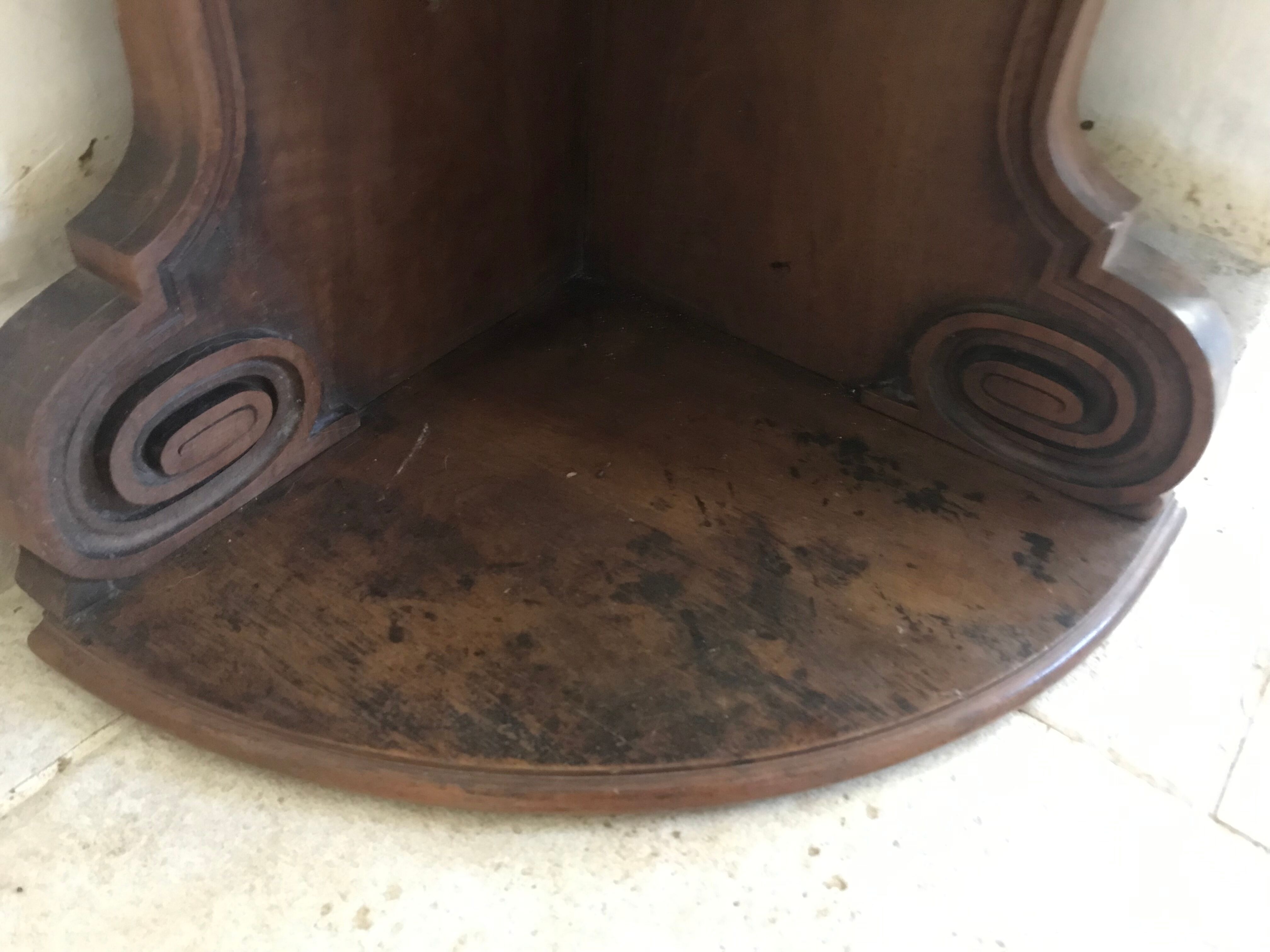 Old carved wooden shelf 75cm