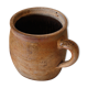 Terracotta pot with handle