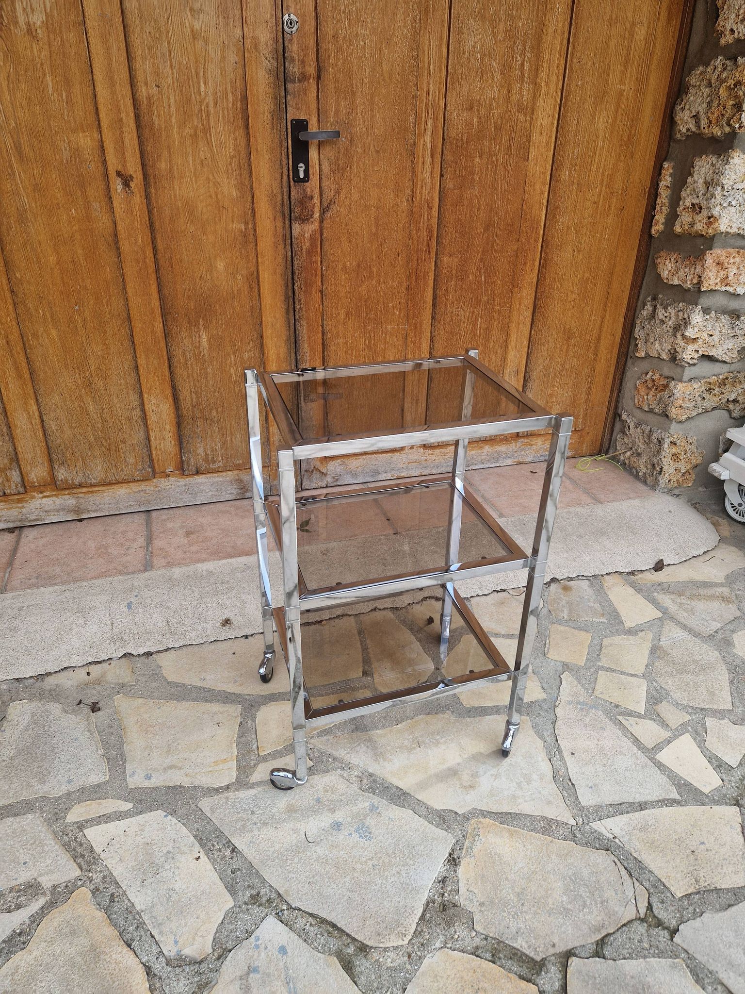 Vintage wheeled dessert table