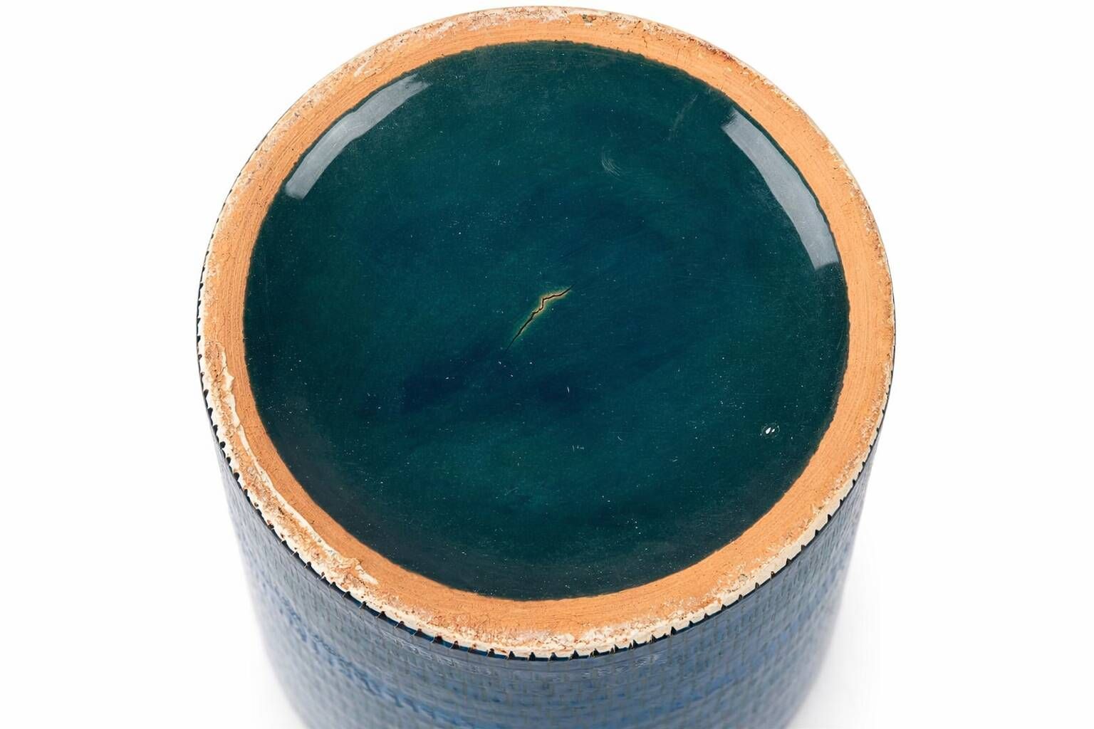 Covered vase Londi for Bitossi, Rimini Blue, ceramic, Italy, 1960