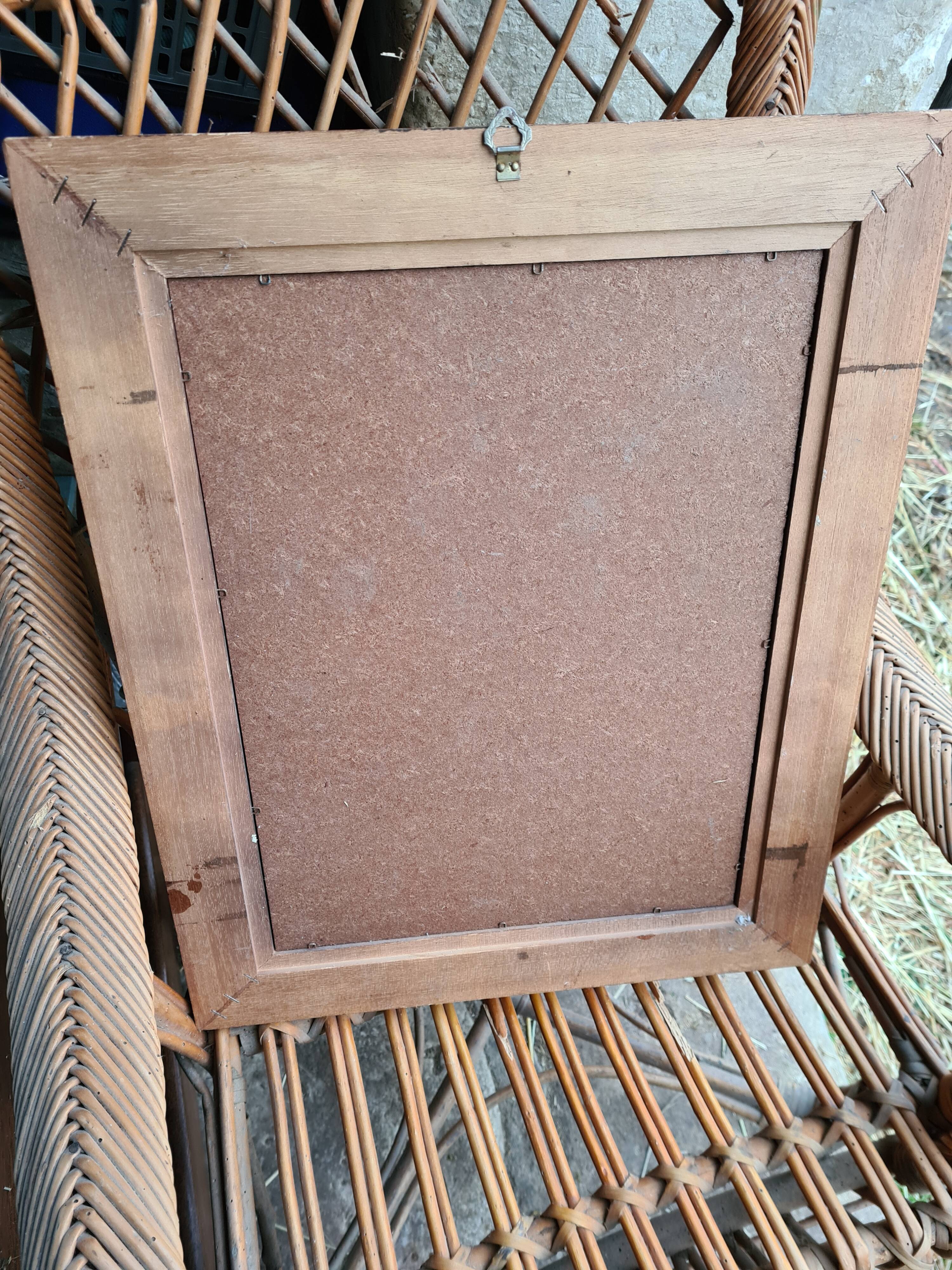 Old wooden frame mirror  39x49cm