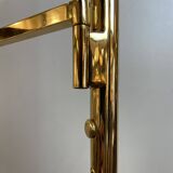 Brass & Opaline Floor Lamp by Milan, Spain, 1980s
