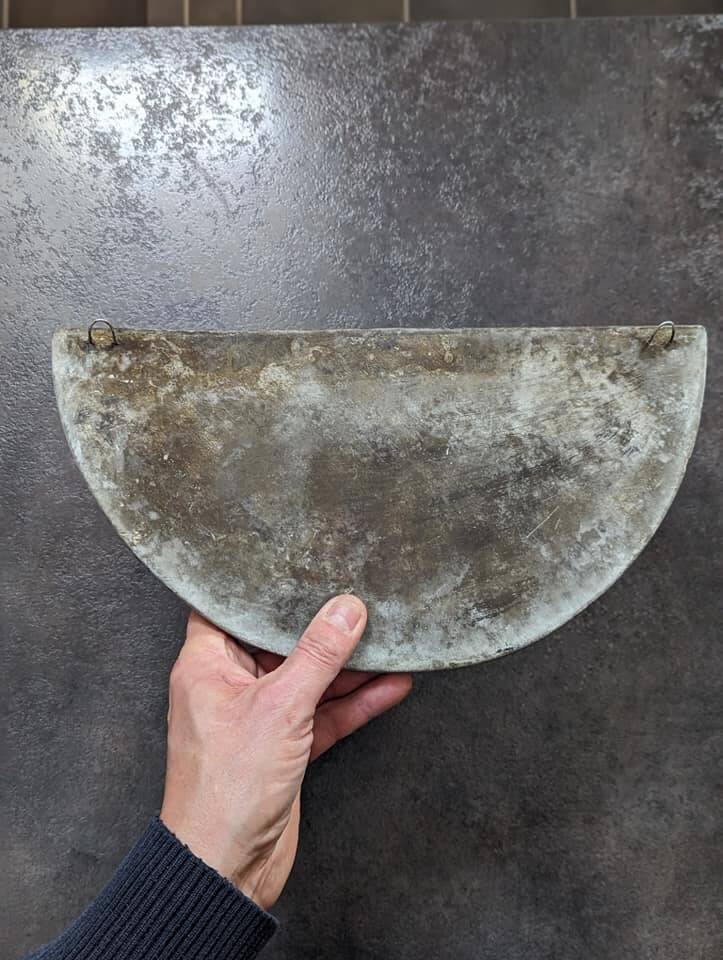 Old and original half-moon console head of Bacchus plaster/resin year 50 TBE