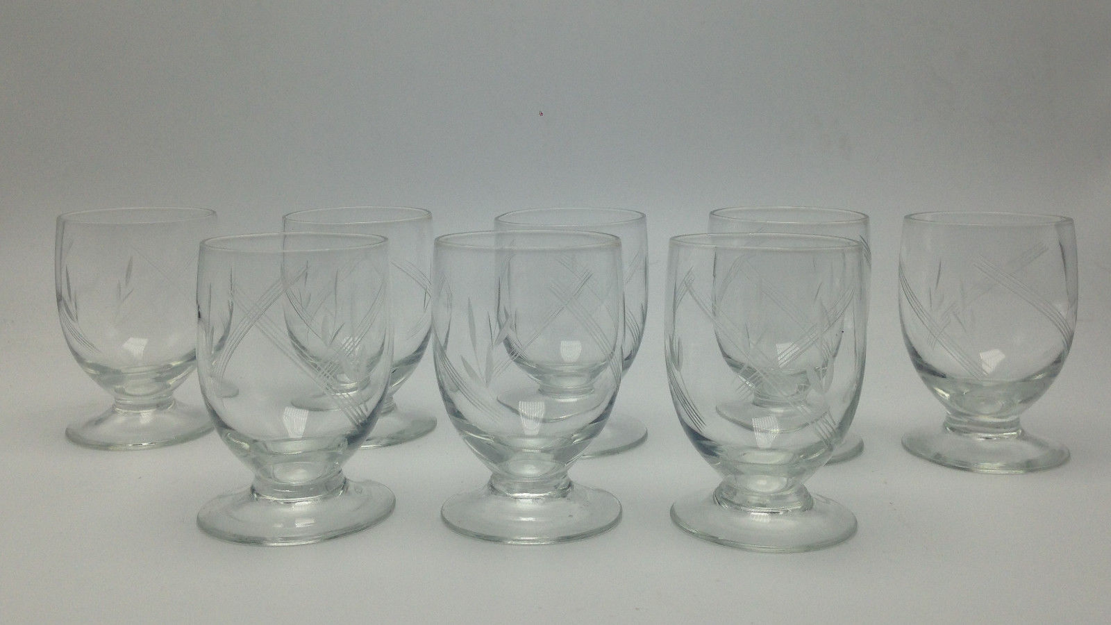 Lot of 8 serious Crystal liquor glasses