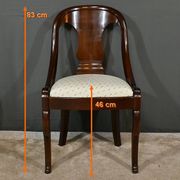 Set of 4 Gondola Chairs in Mahogany, Restoration period – Part 1, 19th century