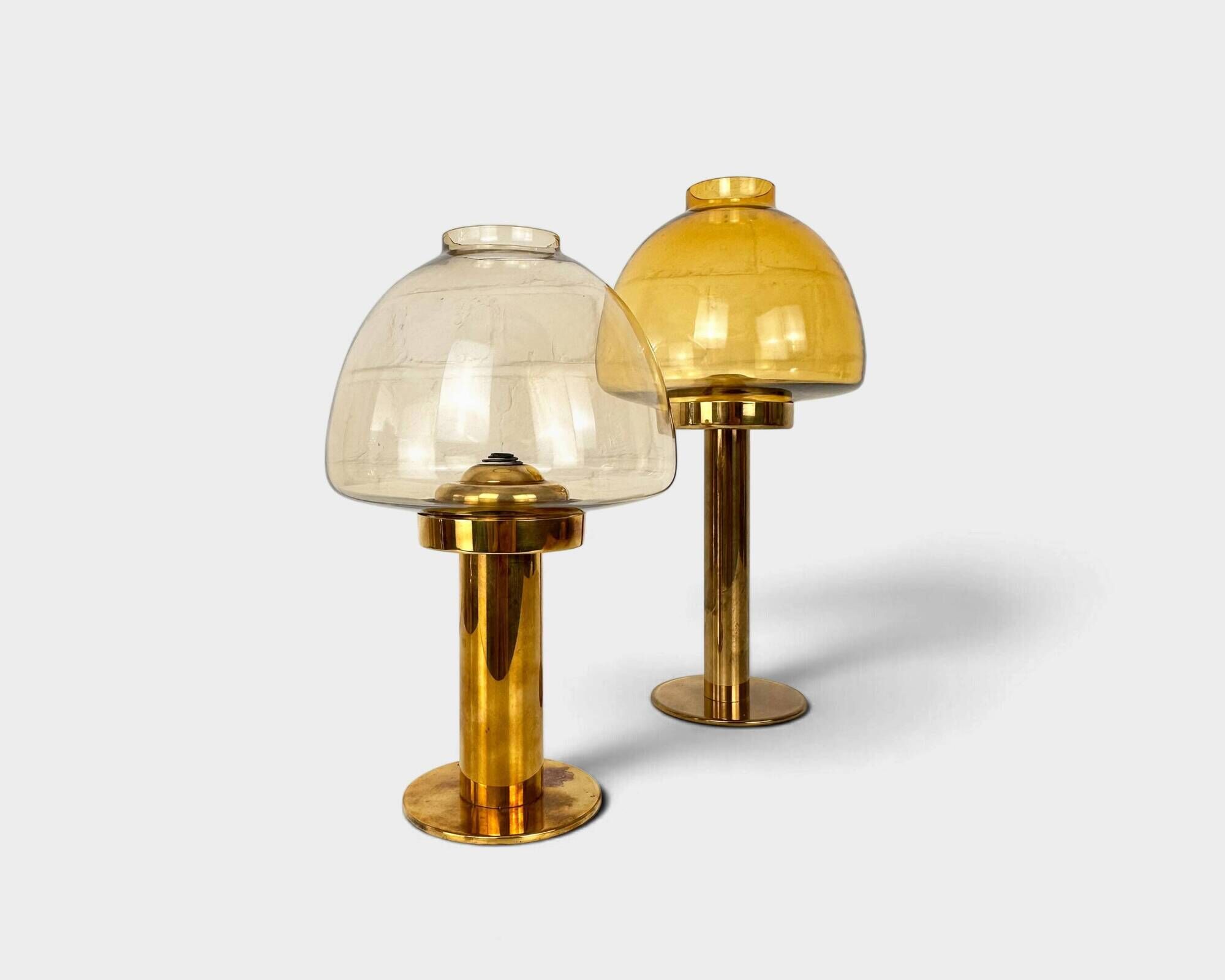 Pair of brass candle holders by Hans-Agne Jakobsson L102/32, Sweden, 1970.