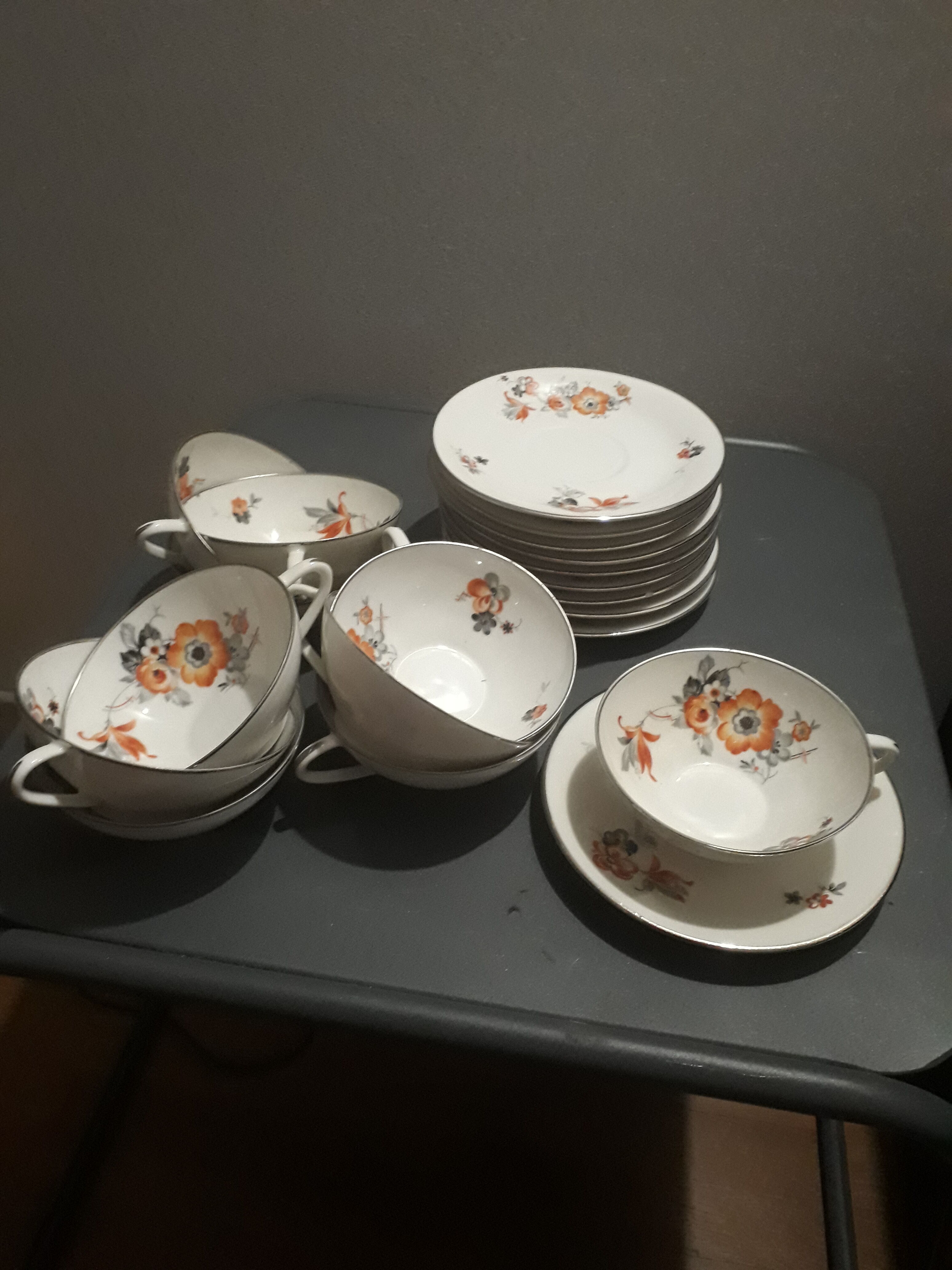Service a the or coffee porcelain limoges art deco
