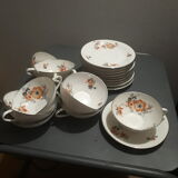 Service a the or coffee porcelain limoges art deco