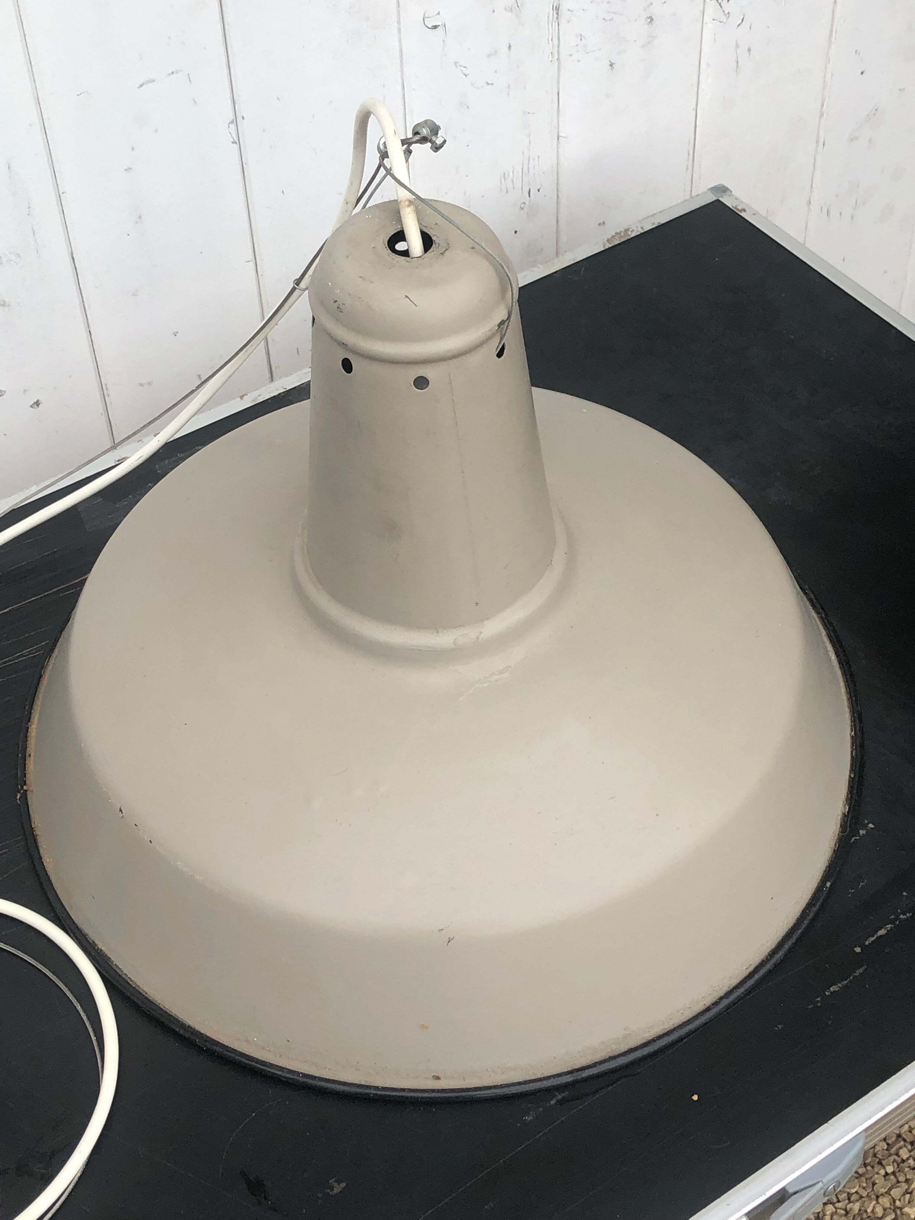Suspension lampe vintage tôle