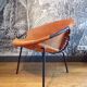 Suede circle armchair by Lusch & Co