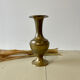 Engraved brass vase