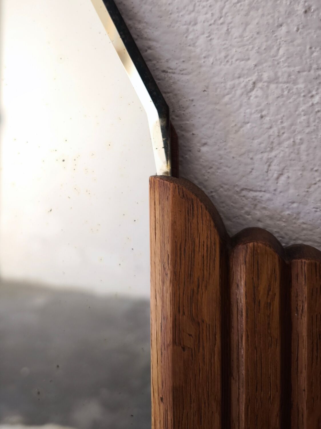 Vintage Art Deco Oak Mirror – 1920s/1930s