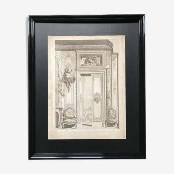 Juste-Aurel Meissonnier, door project, engraving, eighteenth century