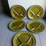 Five plates with scandinavian ceramic hors d'oeuvres