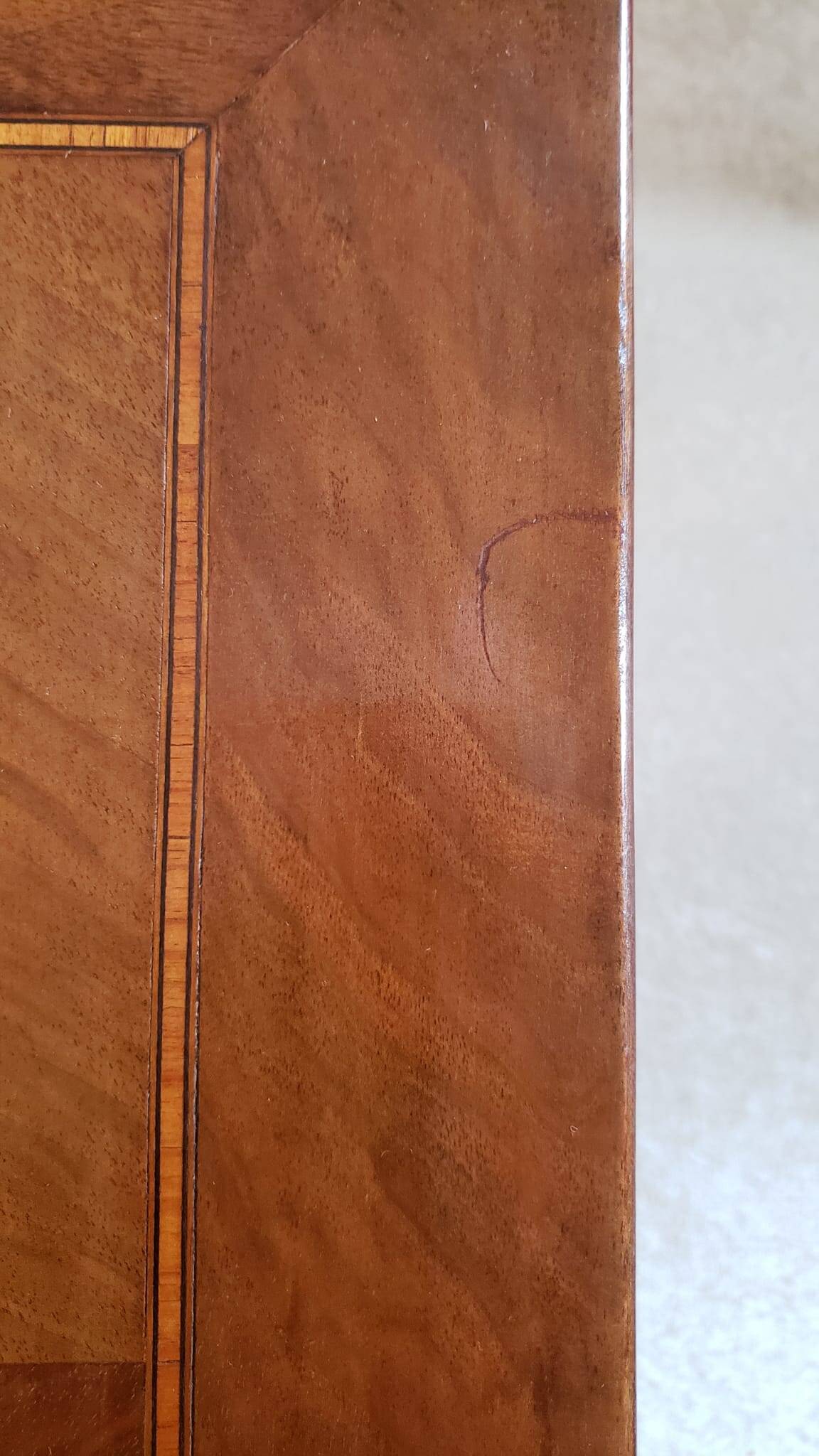 Walnut work table circa 1840.