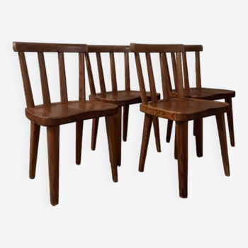 Ensemble de 4 chaises Utö par Axel Einar Hjorth pour Nordiska Kompaniet Suède années 1930