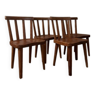A set of 4 Utö Chairs by Axel Einar Hjorth for Nordiska Kompaniet Sweden 1930s