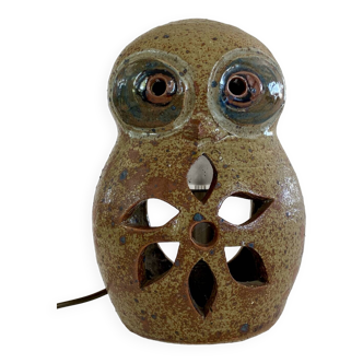 Guy Baudat stoneware owl night light