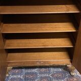 English art deco walnut buffet - 1930s