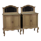 Paire de buffets italiens du XXe siècle avec miroir