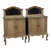 Paire de buffets italiens du XXe siècle avec miroir