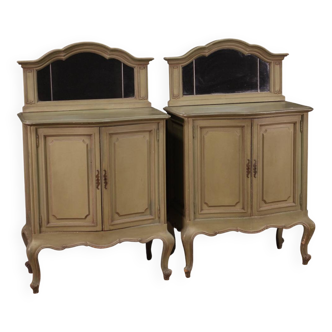 Paire de buffets italiens du XXe siècle avec miroir