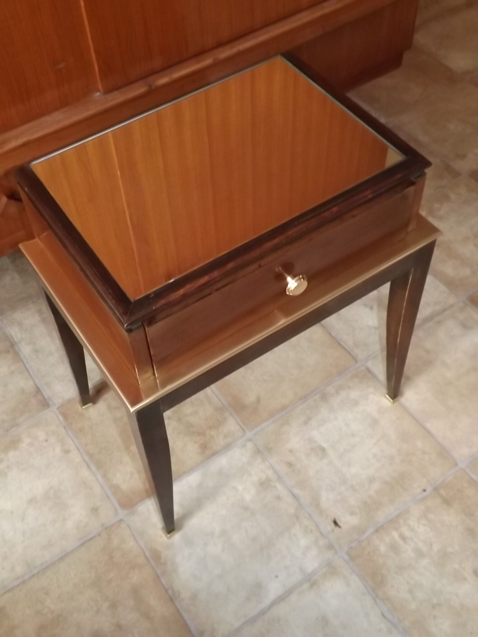 1940 Art Deco Mahogany Nightstand