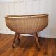 Vintage wicker cradle