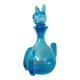 Vintage glass carafe from the 1960s, Empoli glassware, in the shape of a cat.