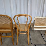 Set of 4 Mix & Match Dining Chairs with Cane Seat / Mid-Century Dining Furn