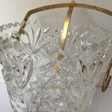 Chiseled glass ice bucket