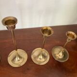 Suite of 5 Danish candle holders 50s